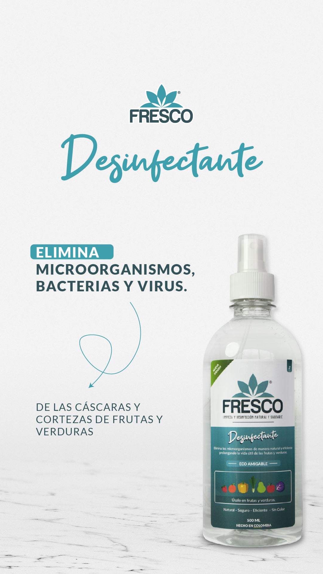 Desinfectante de frutas y verduras 500 ml