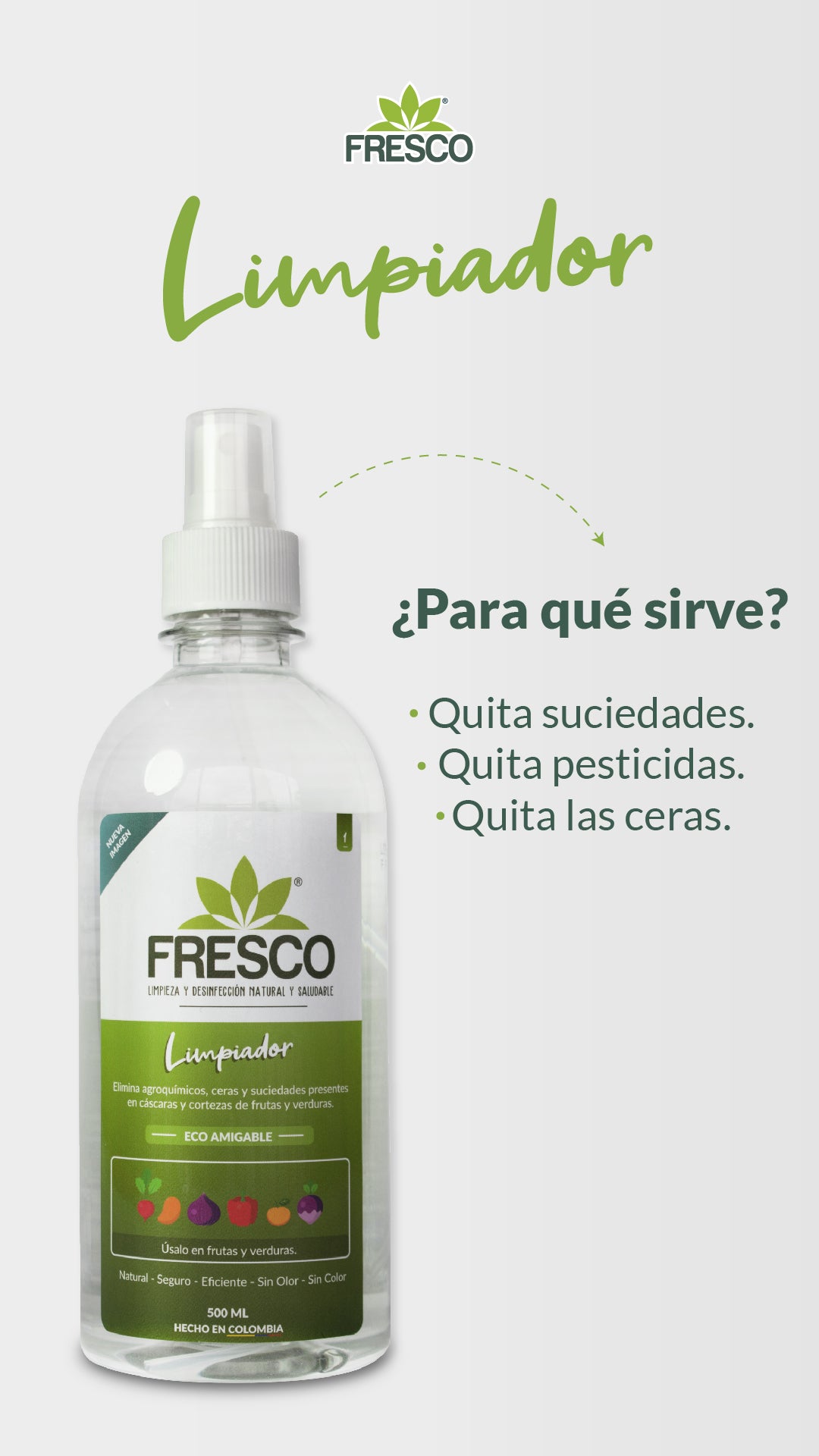 Limpiador de frutas y verduras 500 ml